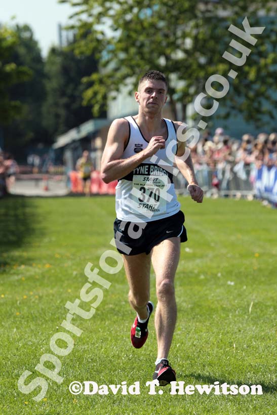 Mark Fenwick (Tyne Bridge) finishing the Blaydon Races, June 9th.